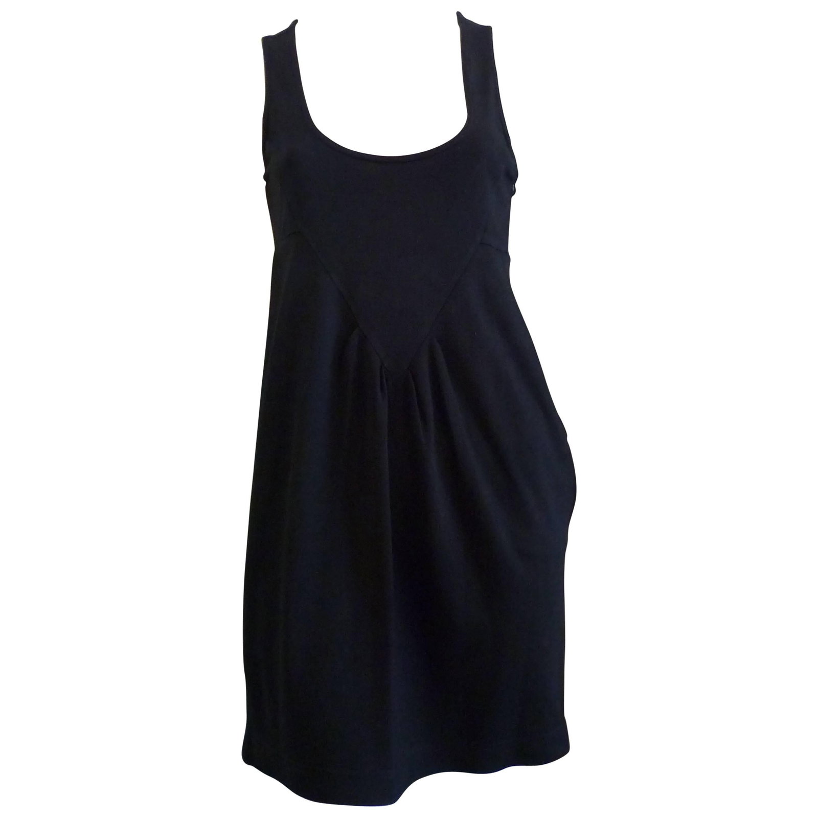 Consuelo Catiglioni Women's Contemporary Black Silk Cotton Shift Dress (1 of 18)