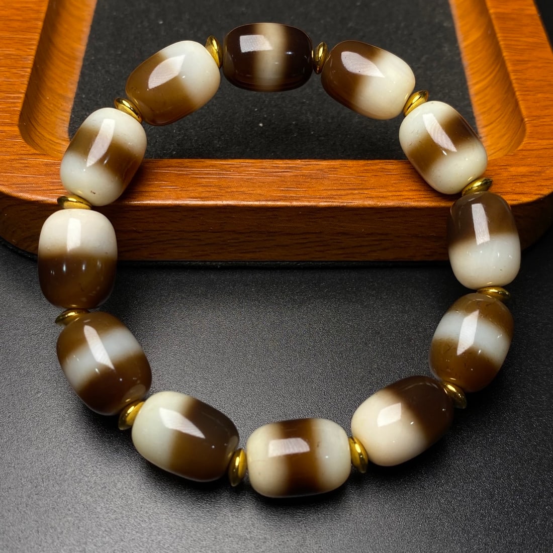 Old Tibetan DZI Agate Bracelet - 2