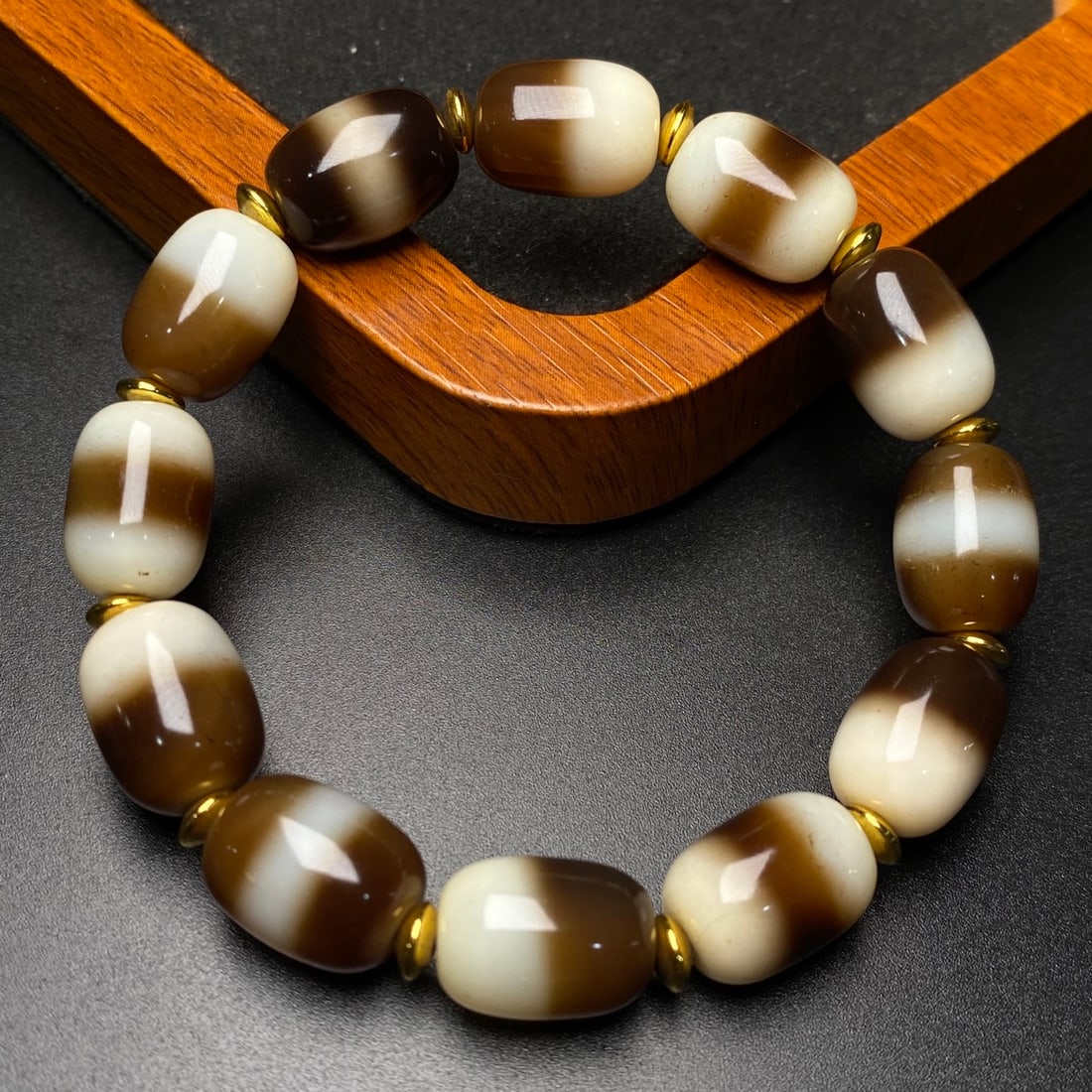 Old Tibetan DZI Agate Bracelet - 3