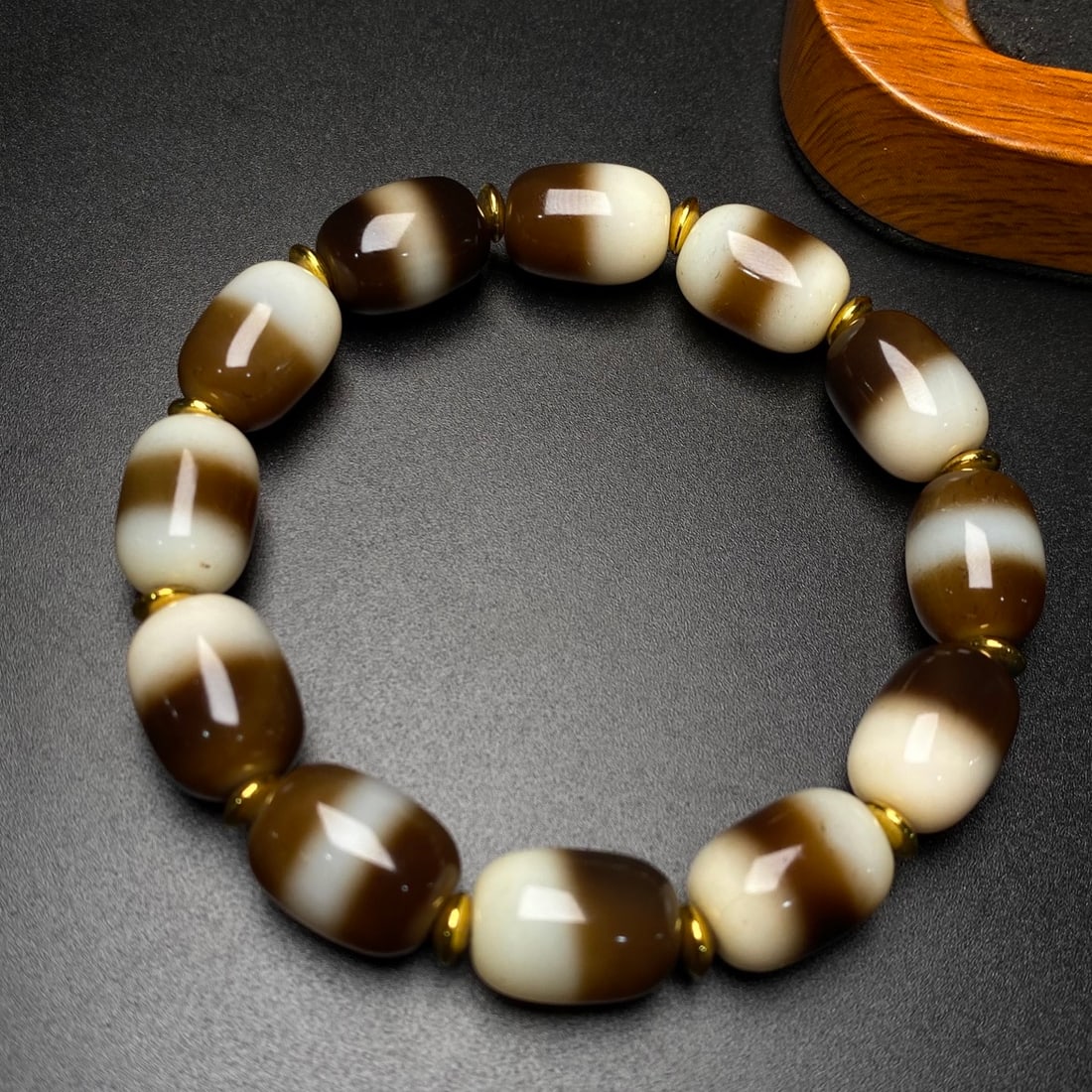 Old Tibetan DZI Agate Bracelet - 5
