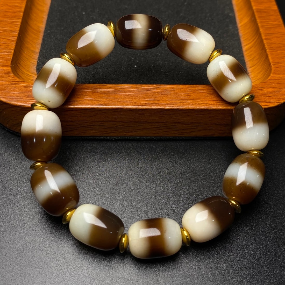 Old Tibetan DZI Agate Bracelet - 6