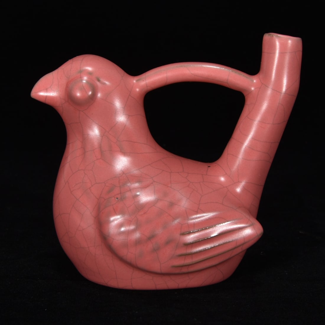Ru Kiln Pink Glaze Porcelain Bird Pot: Title: Ru Kiln Pink Glaze Porcelain Bird Pot Origin: Chinese Date/Period: After1900 Materials: Porcelain Dimensions: 125x110(mm) 4.92x4.33(inches) Reserve: $199.00 Shipping: Domestic: Shipping rates a
