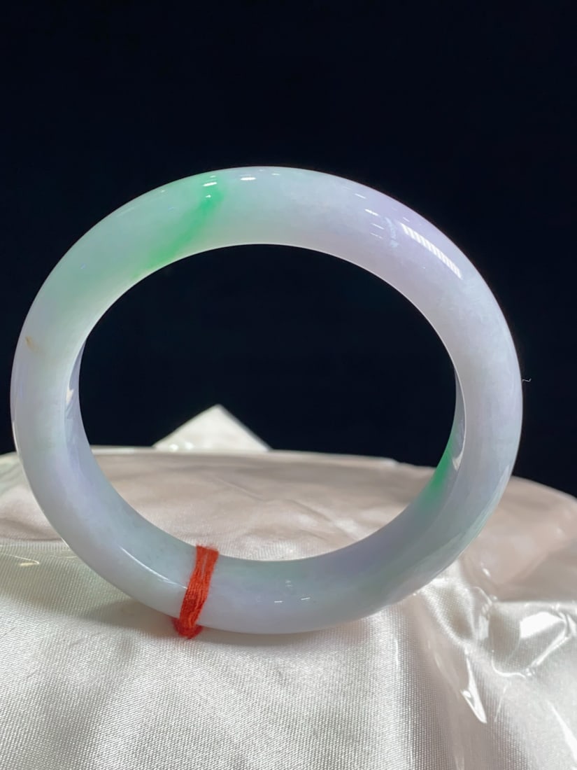 Inside Diameter 55.5mm Green Jadeite Bracelet Bangle with Certificate (1 of 8)
