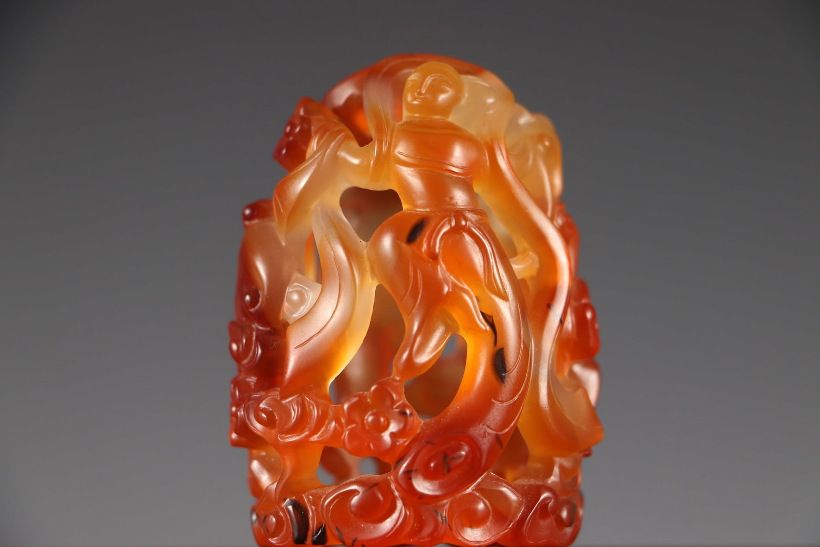 Openwork Beautiful Agate Carved Incense Burner Top (1 of 8)