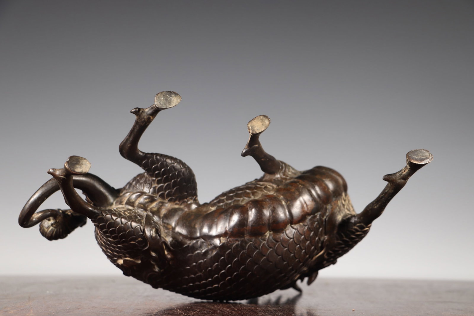 Old Bronze Kylin Statue - 9
