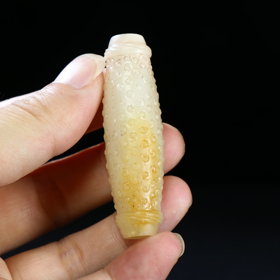 Old Hetian Jade Pendant - Lezi - 7