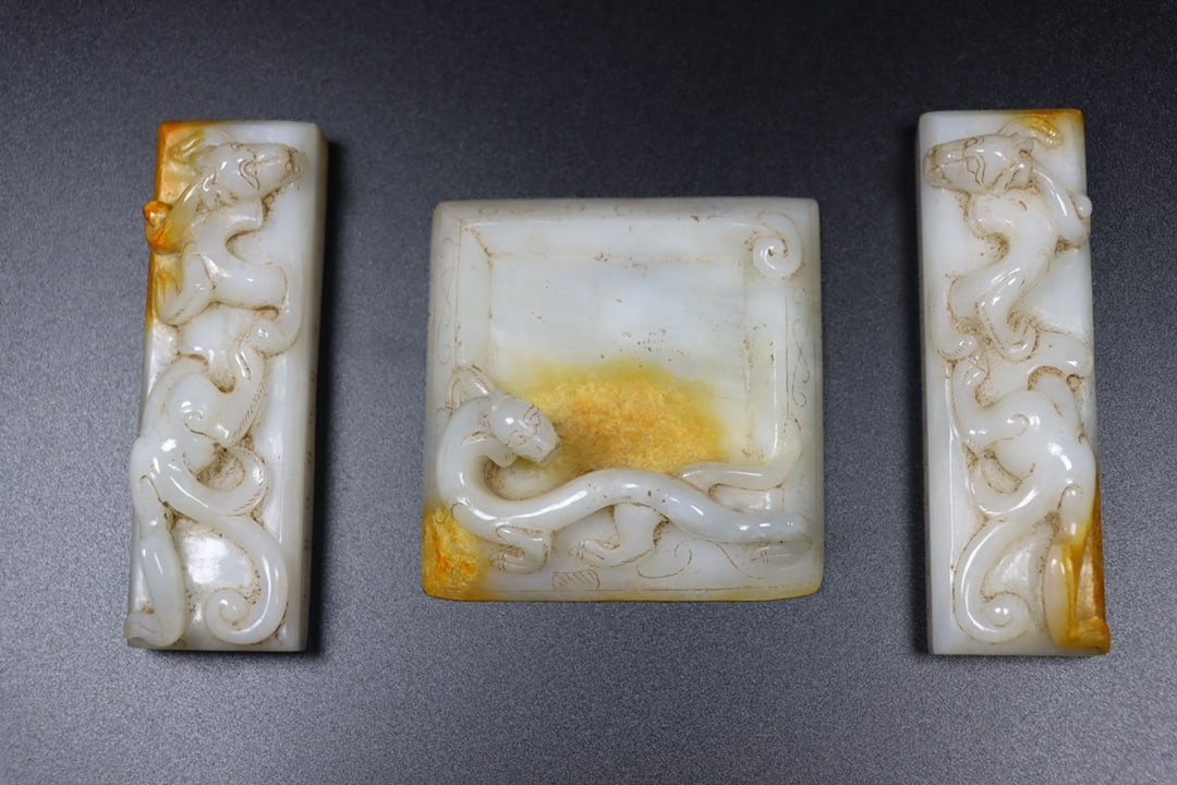 A Set Hetian Jade Study Tool - 2