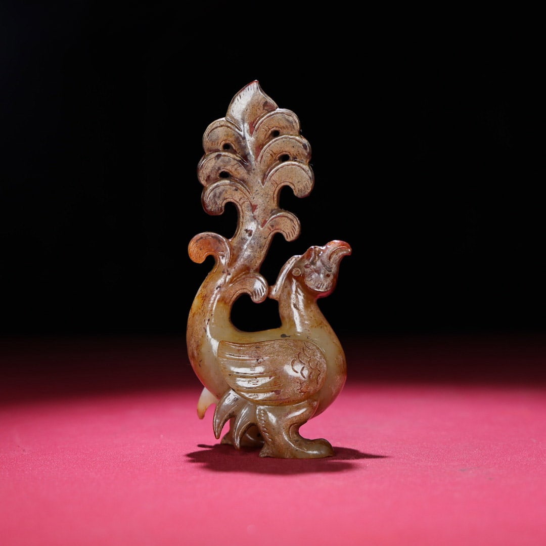 Old Hetian Jade Pendant - Phoenix Bird (1 of 9)