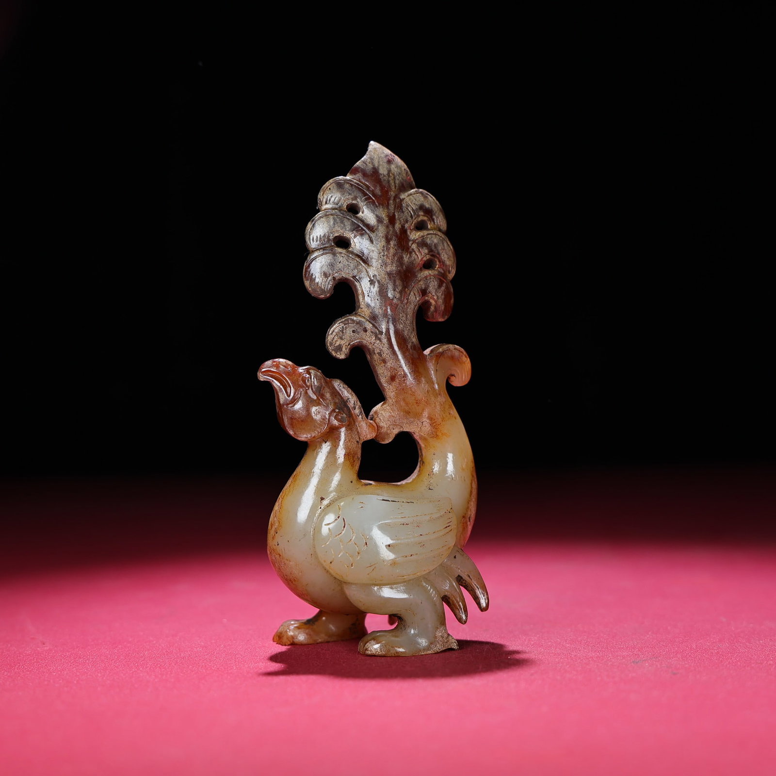 Old Hetian Jade Pendant - Phoenix Bird - 2