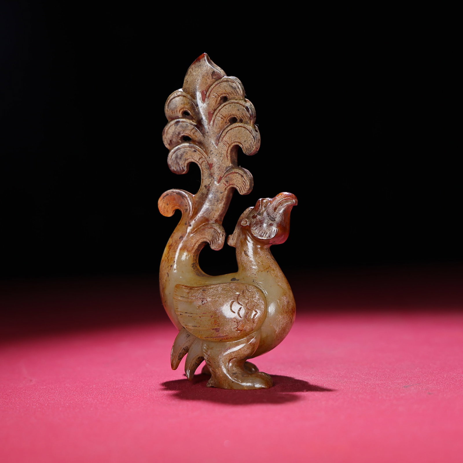 Old Hetian Jade Pendant - Phoenix Bird - 4