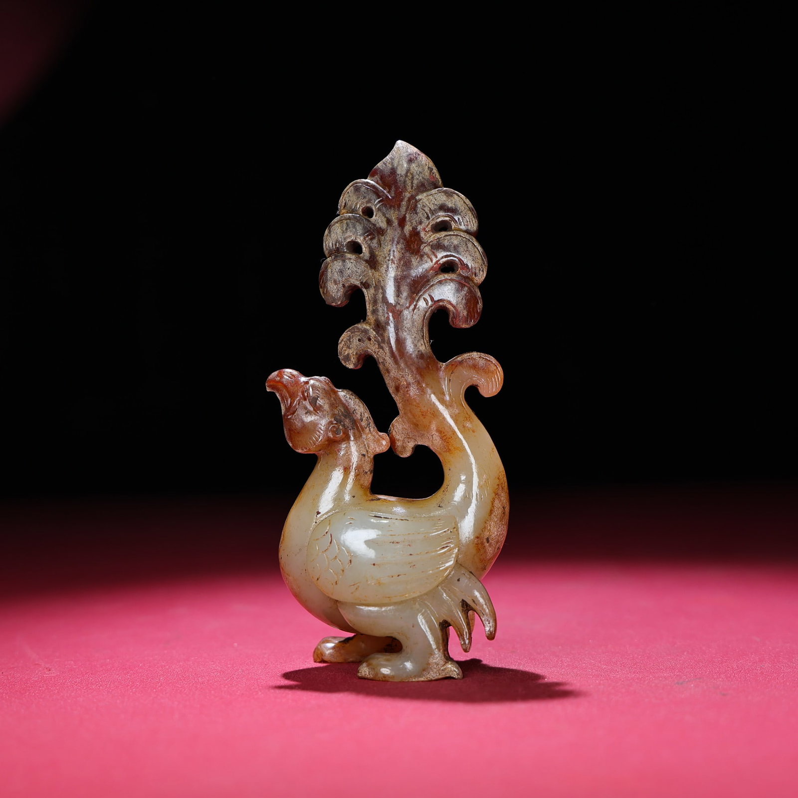 Old Hetian Jade Pendant - Phoenix Bird - 7
