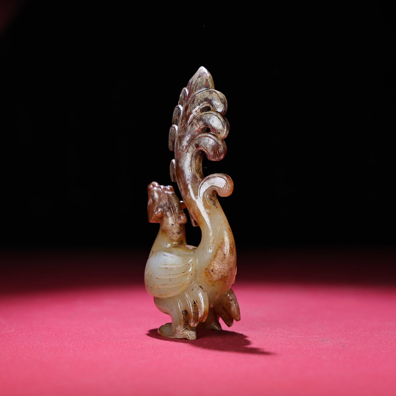 Old Hetian Jade Pendant - Phoenix Bird - 8