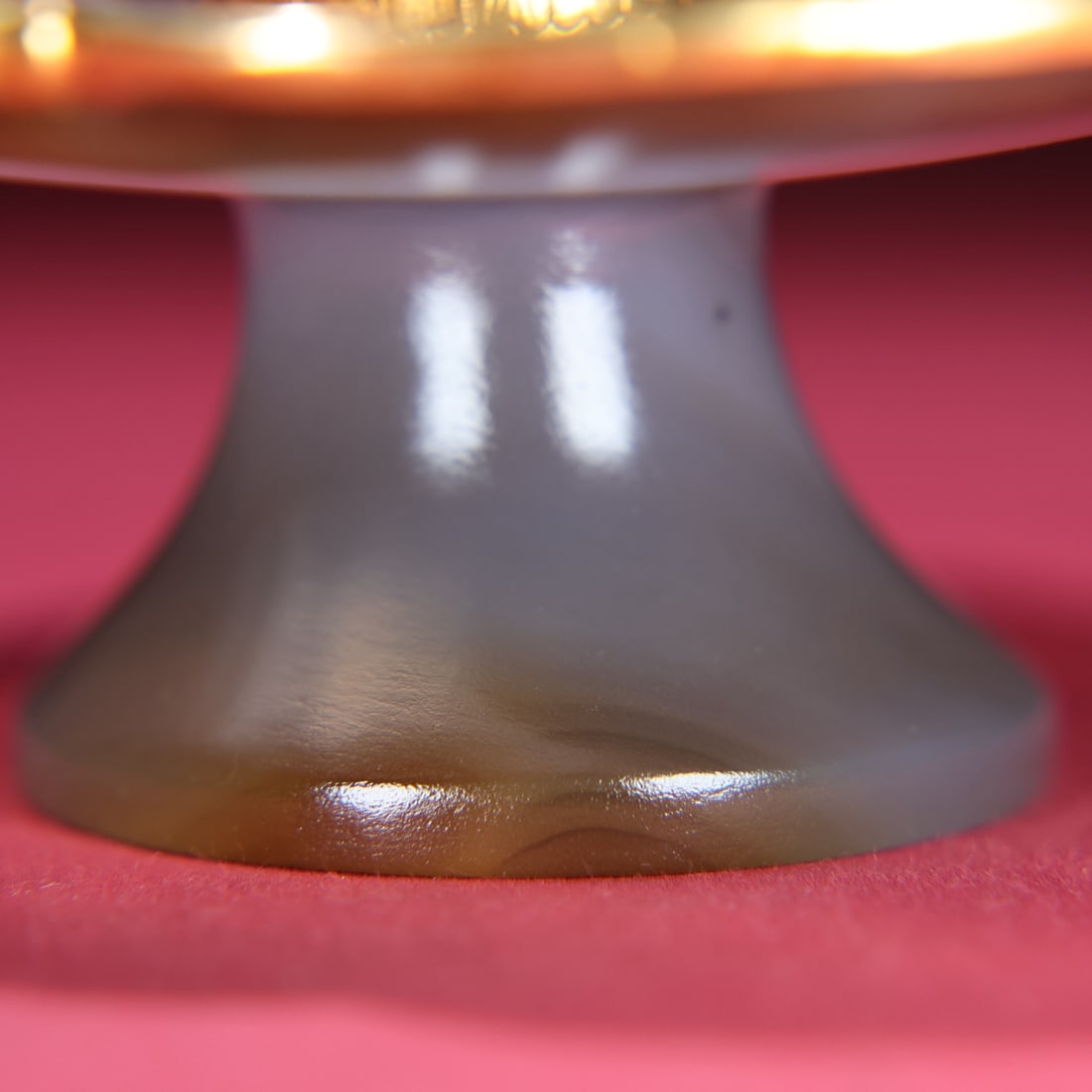 Old Inlay Gold Edge Agate Cup - 2