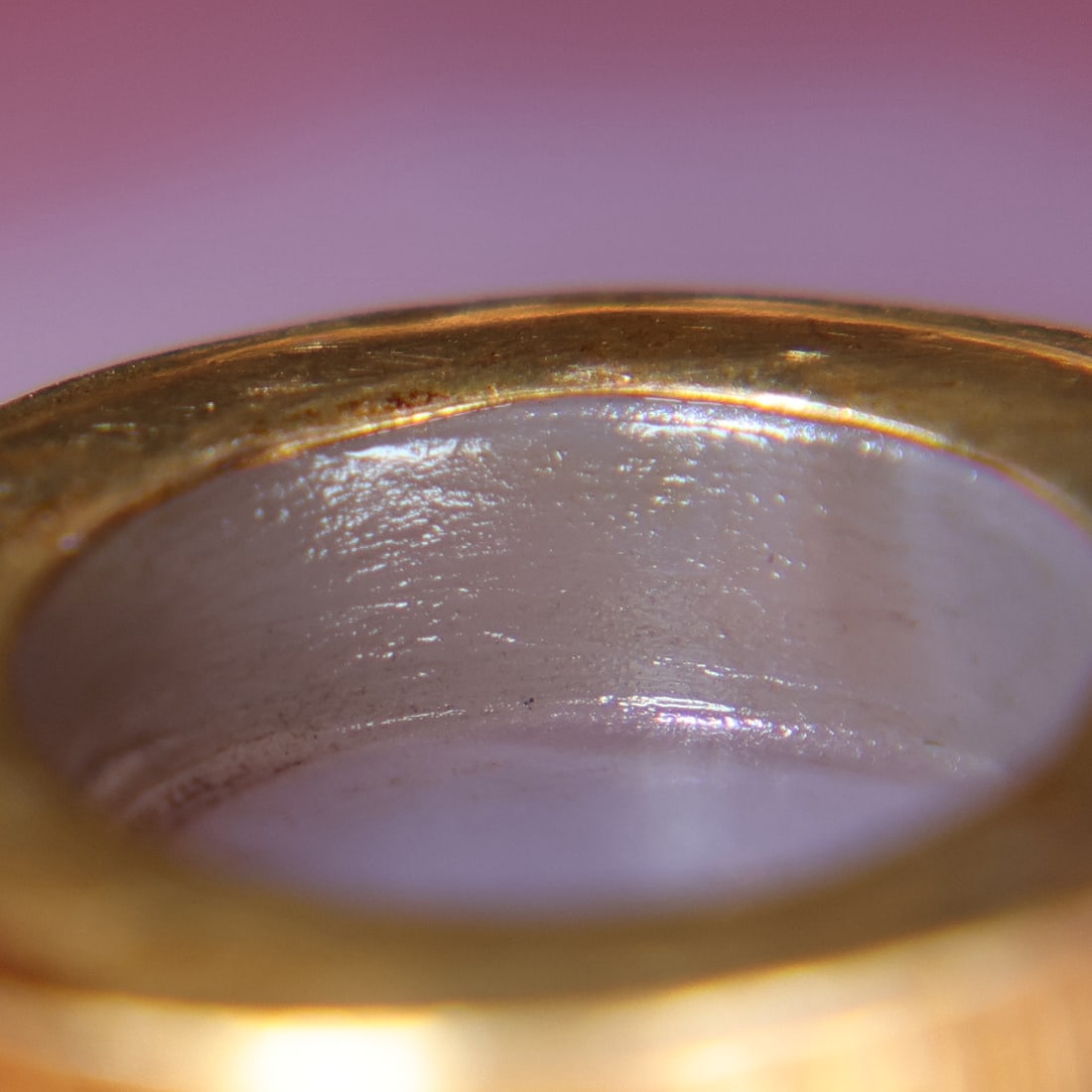 Old Inlay Gold Edge Agate Cup - 3