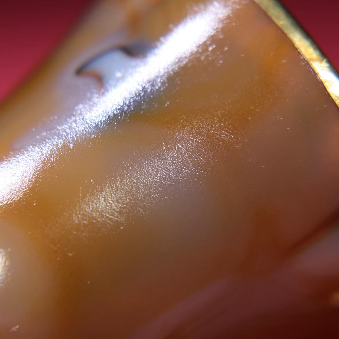 Old Inlay Gold Edge Agate Cup - 5