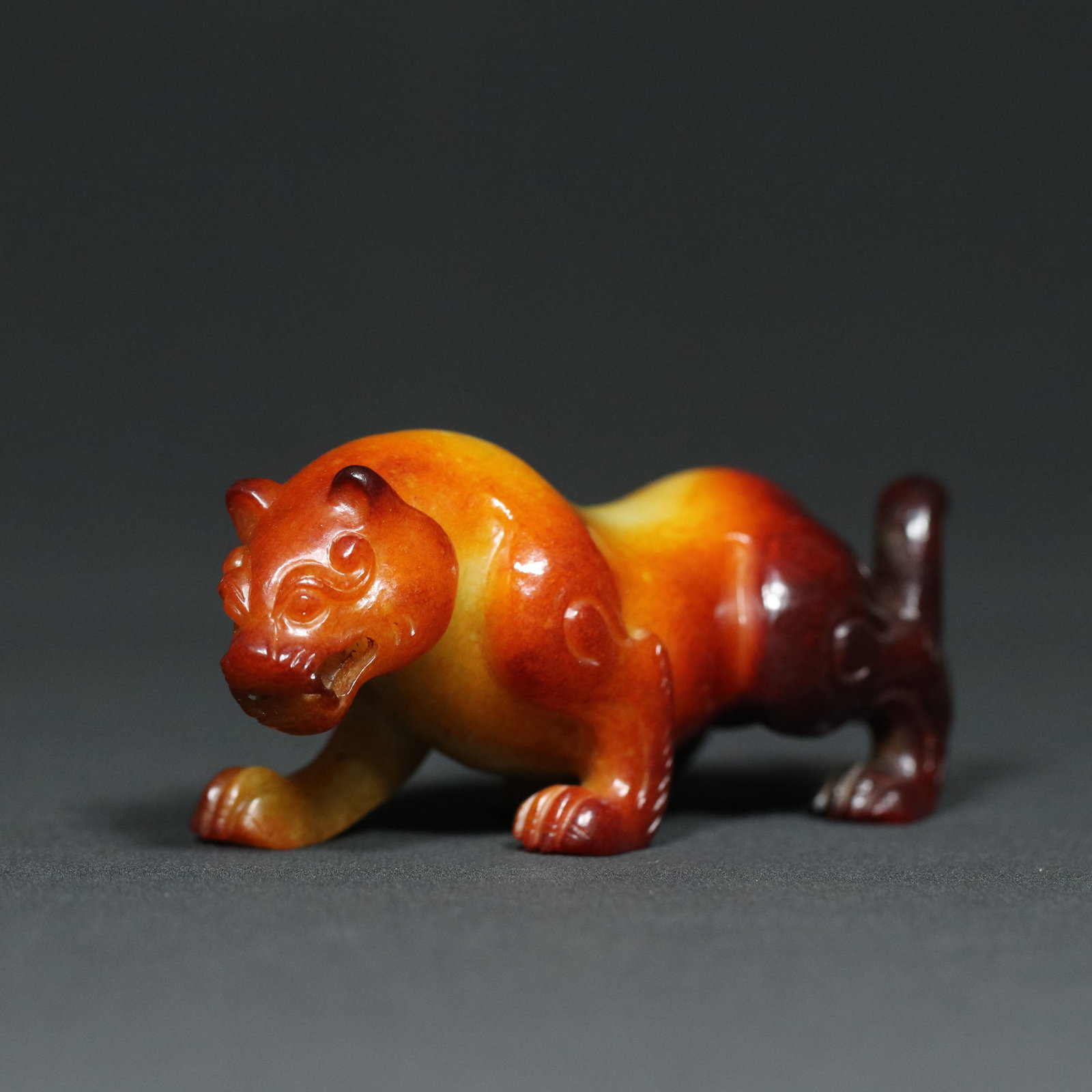 Vintage Hetian Jade Tiger Statue - 4