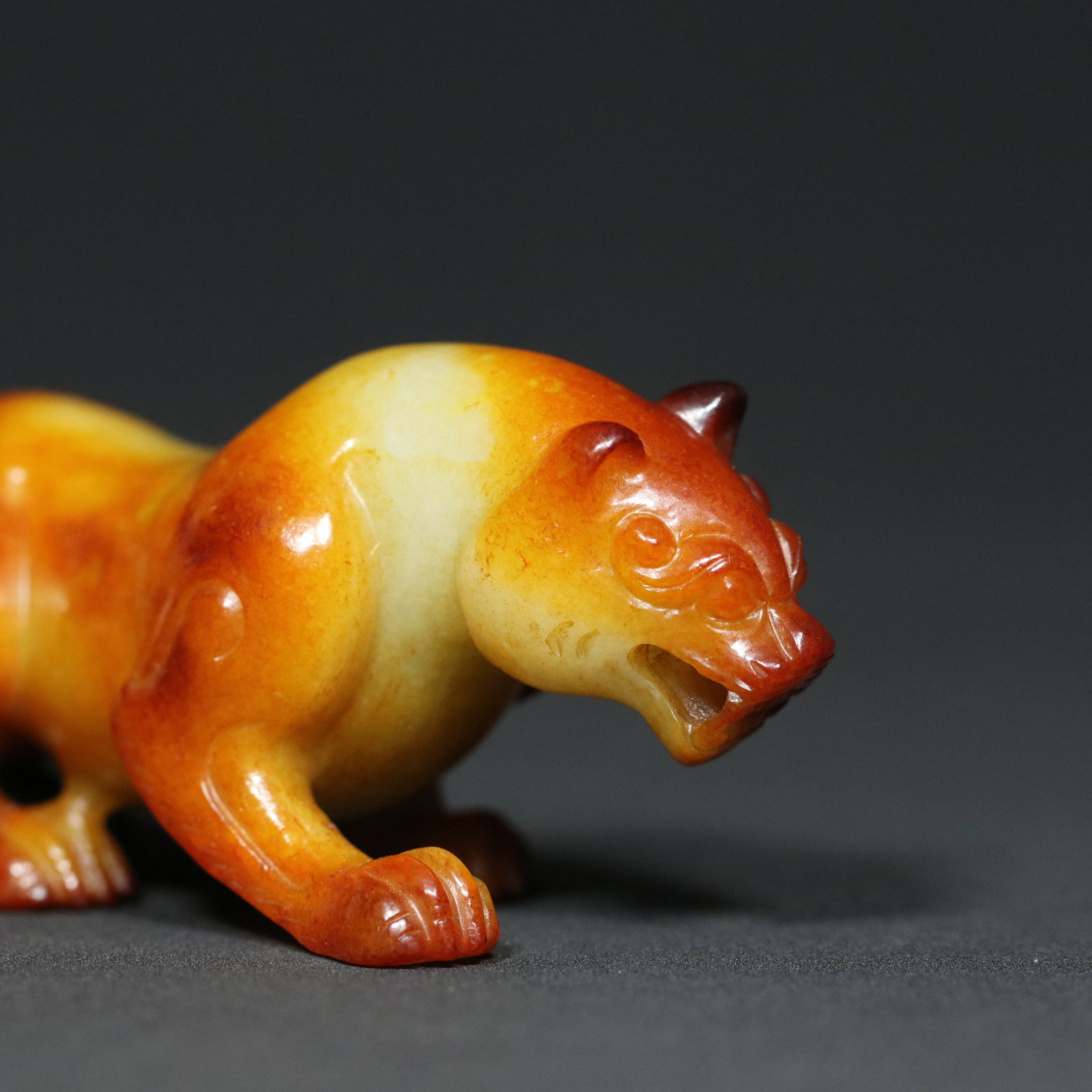 Vintage Hetian Jade Tiger Statue - 6