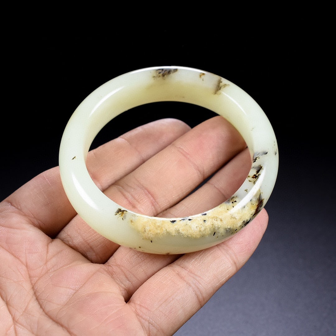 Inside Diameter 58mm Hetian Jade Bracelet Bangle - 6