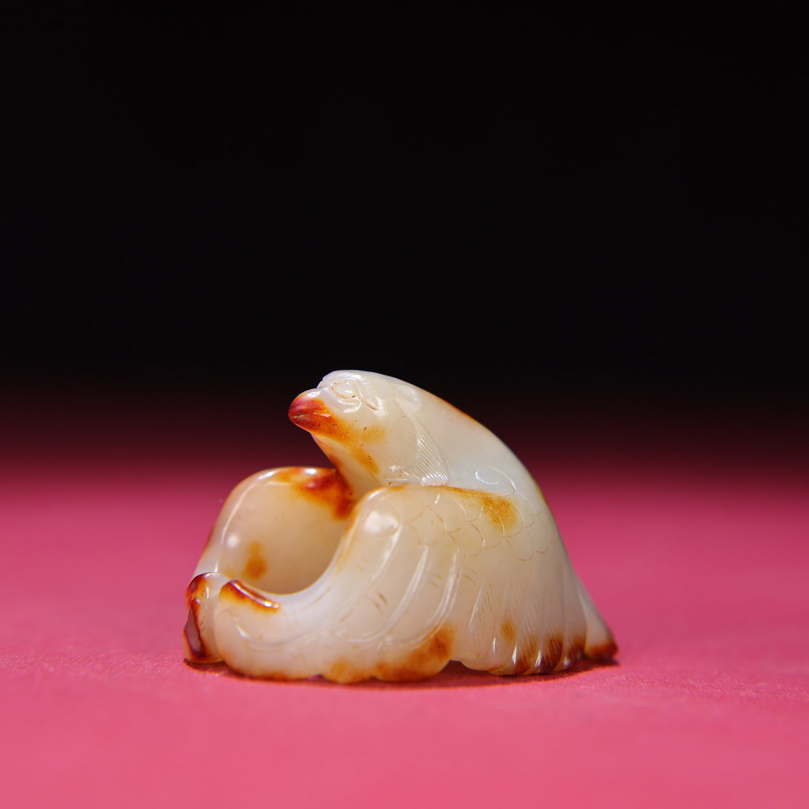 Inside Diameter 24mm Hetian Jade Bird Thumb Ring - 4