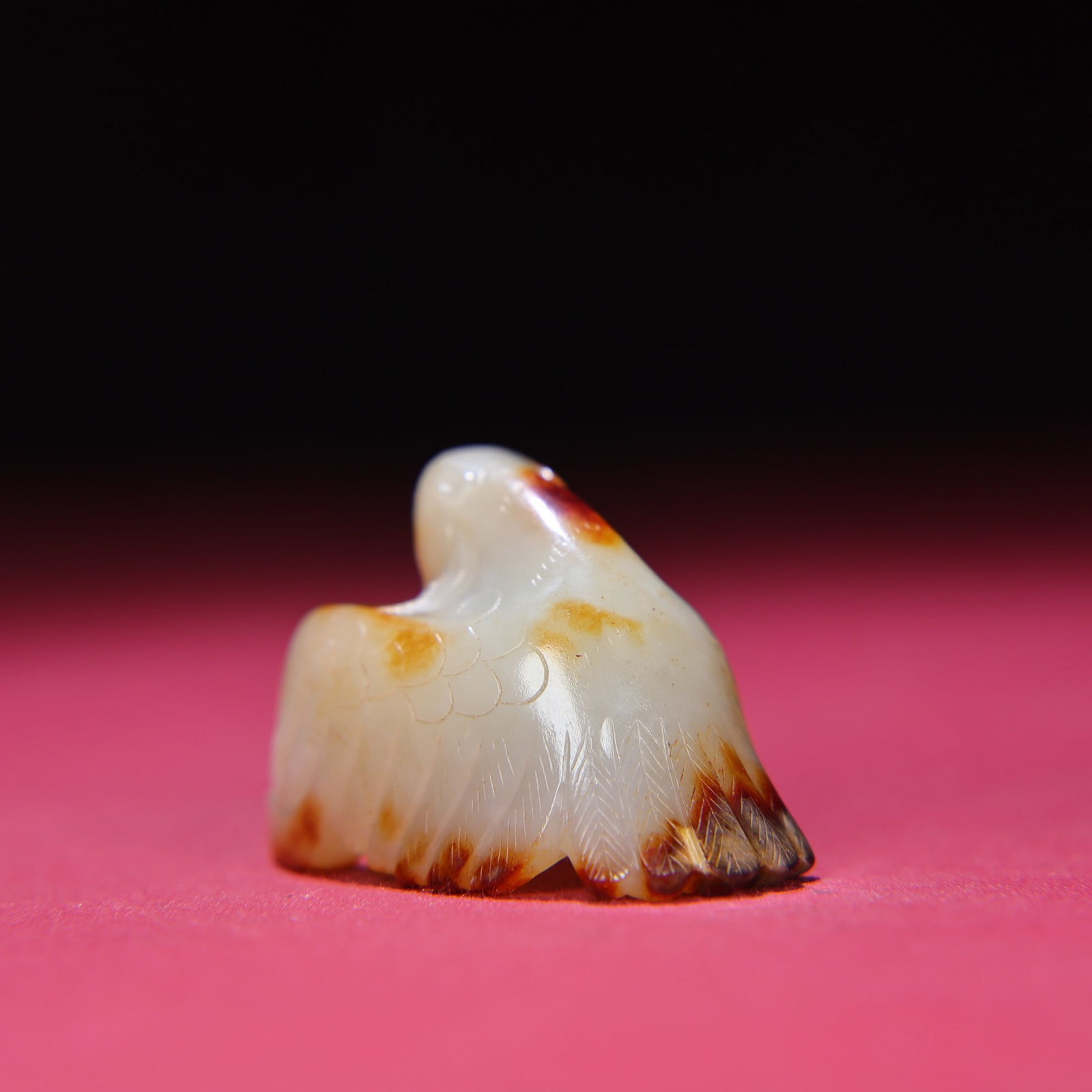Inside Diameter 24mm Hetian Jade Bird Thumb Ring - 6