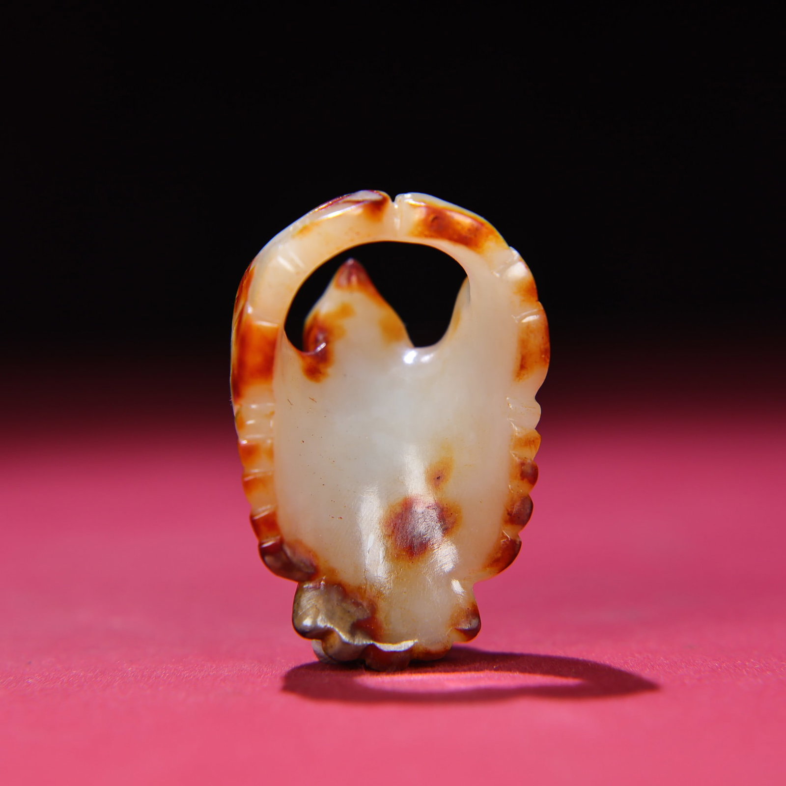 Inside Diameter 24mm Hetian Jade Bird Thumb Ring - 7