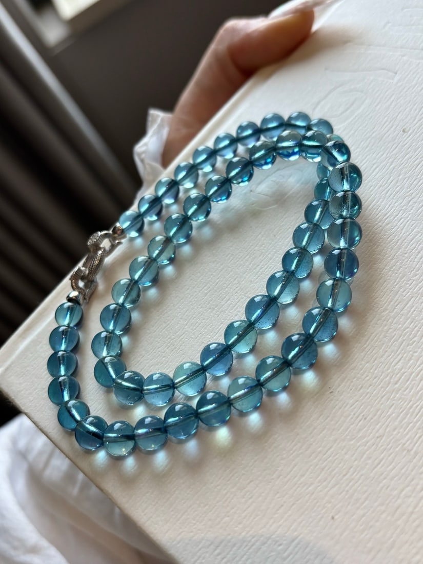 Beautiful Natural Aquamarine Necklace - 4