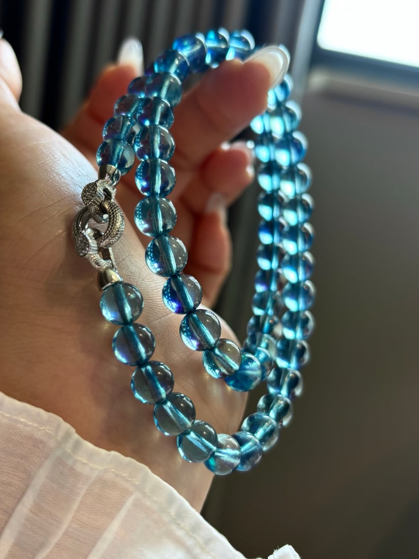 Beautiful Natural Aquamarine Necklace - 5