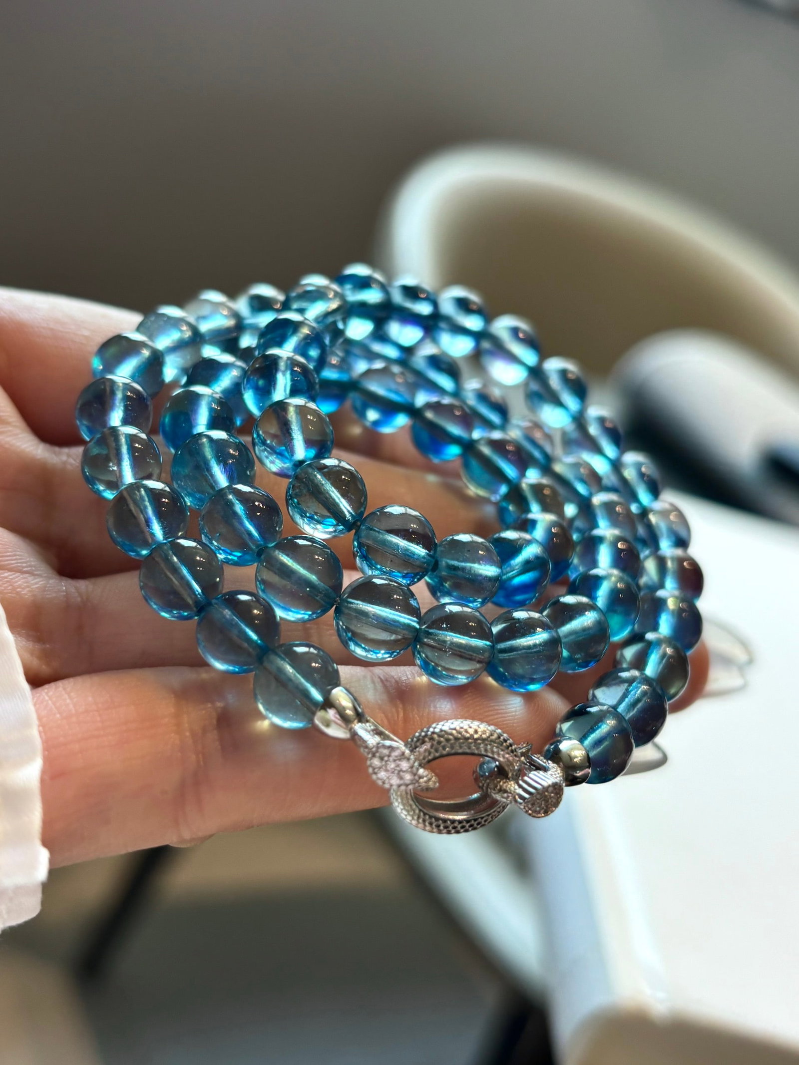 Beautiful Natural Aquamarine Necklace - 6