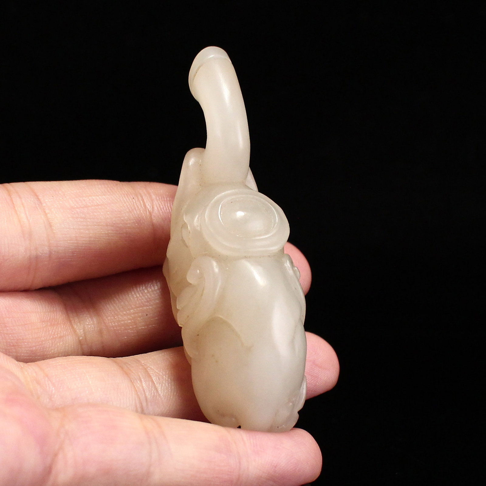 Old Hetian Jade Pendant - Elephant - 6
