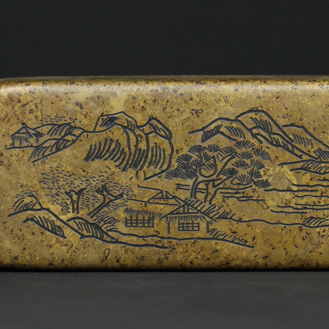 Old Brass Ink Box - 6
