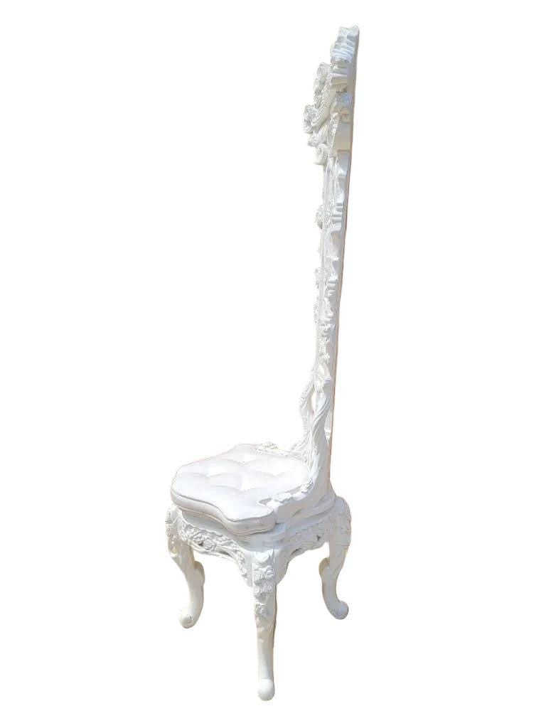 Antique Venetian Ornate High Back Corner Throne Chair - 6