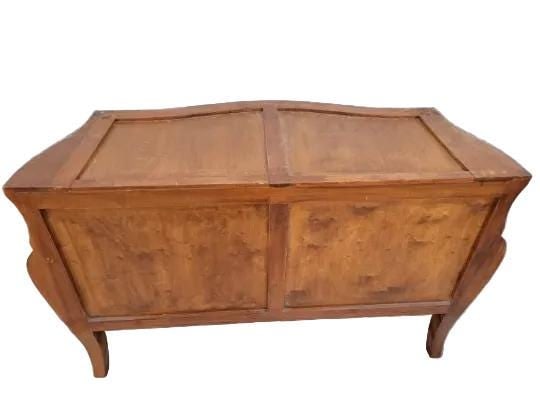 Antique French Louis XIV Style Tombeau Serpentine Commode Chest - 5