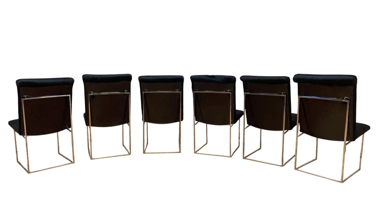 MCM Milo Baughman Chrome High Back Dining Chairs Newly Reupholstered - 6 - 3