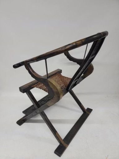 Antique Chinese Huanghuali Horseshoe Folding Throne Chair - 6