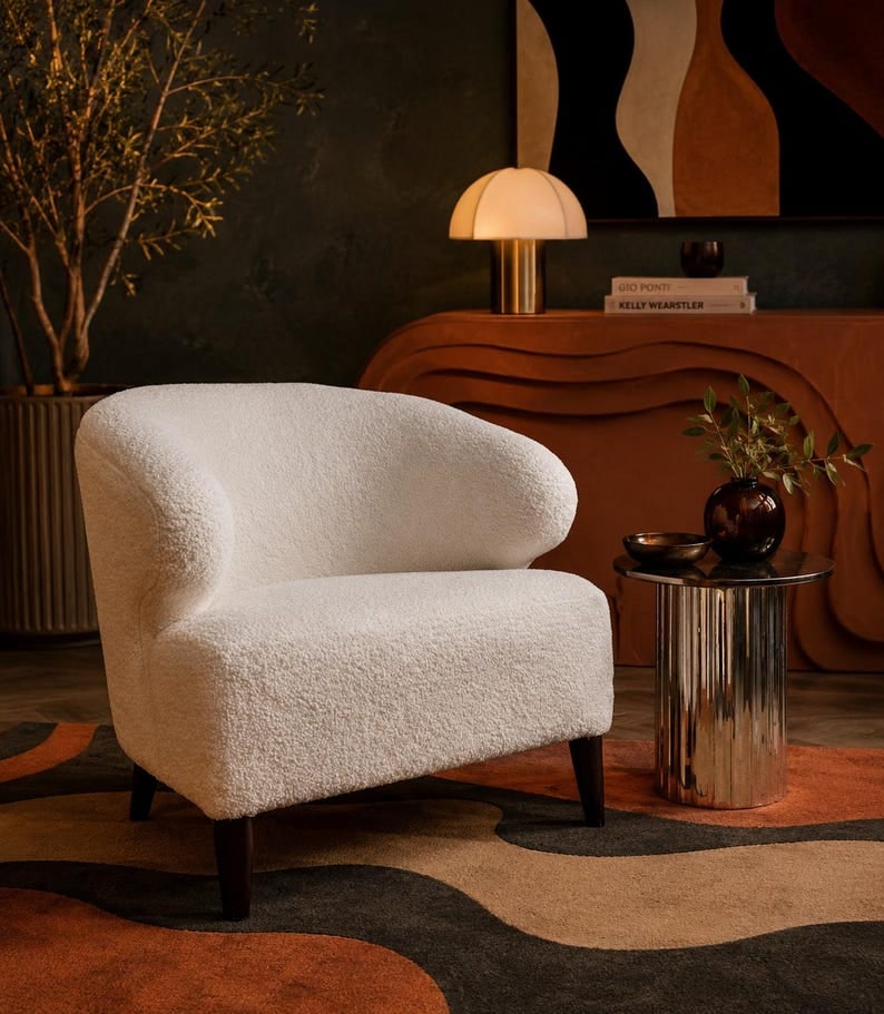 Vintage Scandinavian Flemming Lassen Attributed Chair Newly Reupholstered: Title: Vintage Scandinavian Flemming Lassen Attributed Chair Newly Reupholstered Description: Vintage Modern Scandinavian Flemming Lassen Attributed Slipper Lounge Chair Newly Reupholstered in a Rich