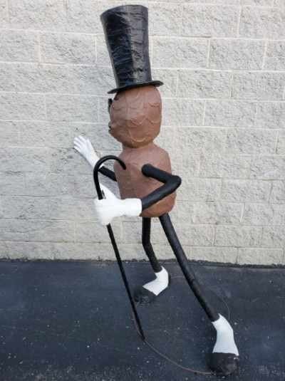 Vintage Oversized Paper Mache Planters Peanut Mr. Peanut Statue - 4