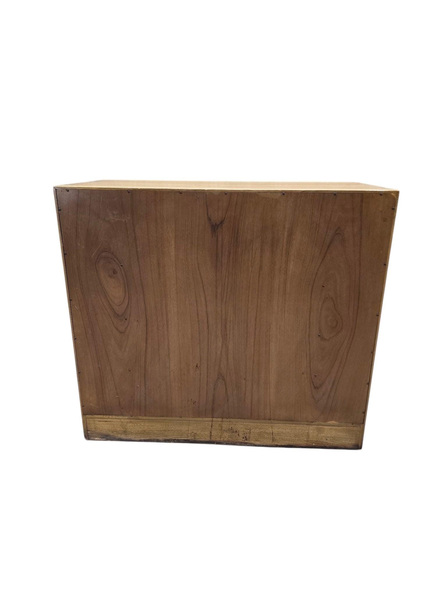 Vintage Chinese Elm Campaign-Style Cabinet - 3