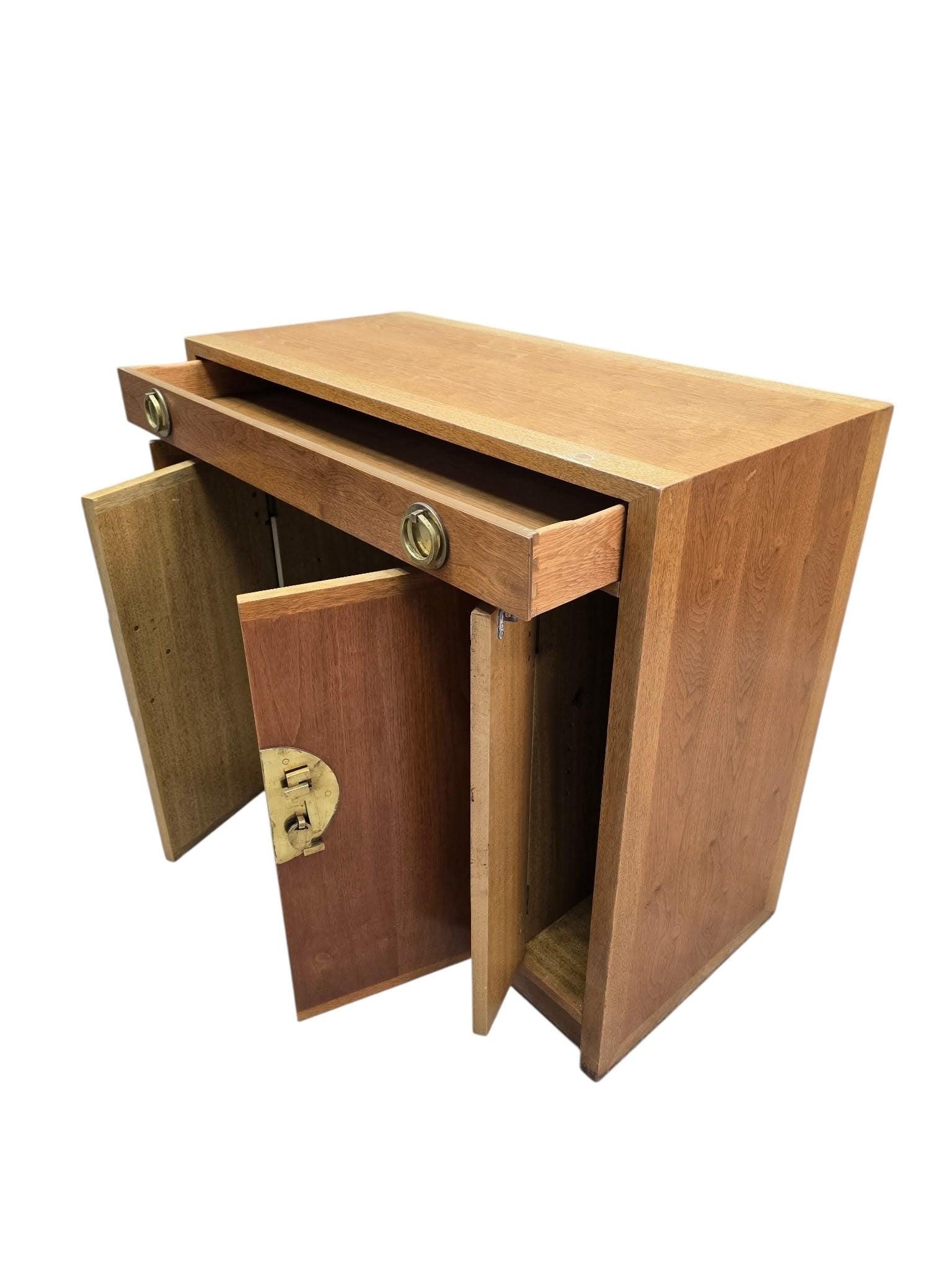 Vintage Chinese Elm Campaign-Style Cabinet - 8