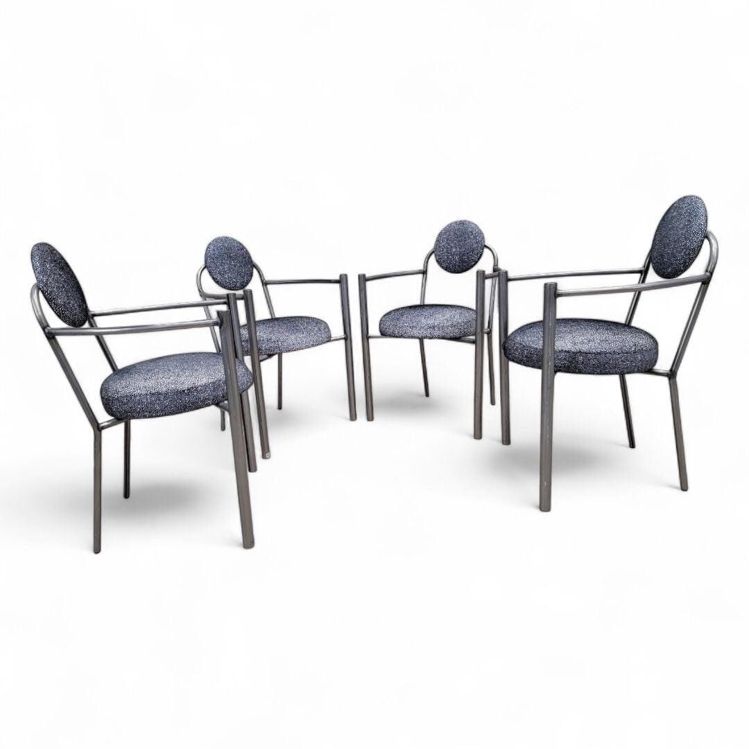 Vintage Modern Moon Chairs Newly Upholstered - Set of 4 - 8