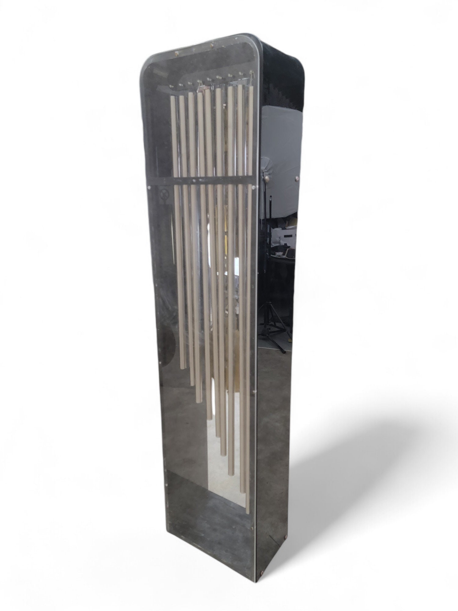 Vintage Modern German Hermle Black Forest Acrylic Cased 3 Chime Tubular Movement Grandfather Clock - 4