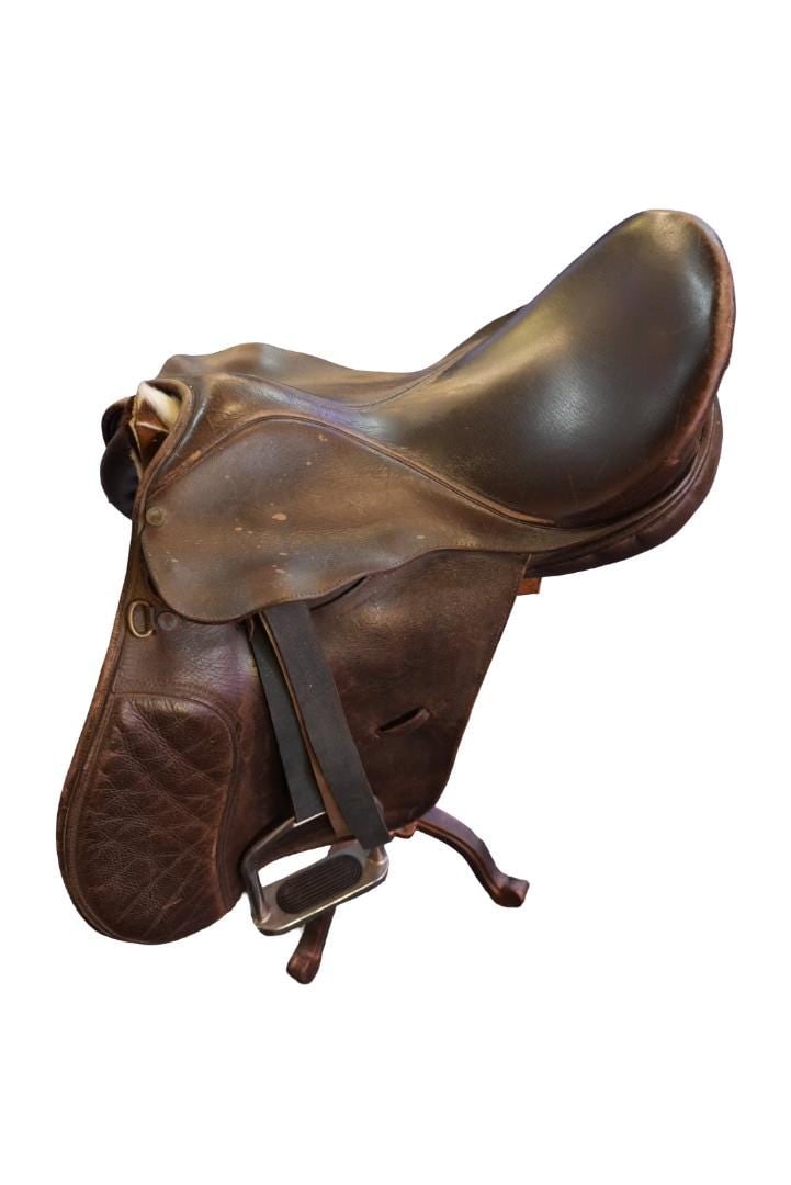 Vintage Custom Equestrian Horse Saddle Swivel Stool - 4