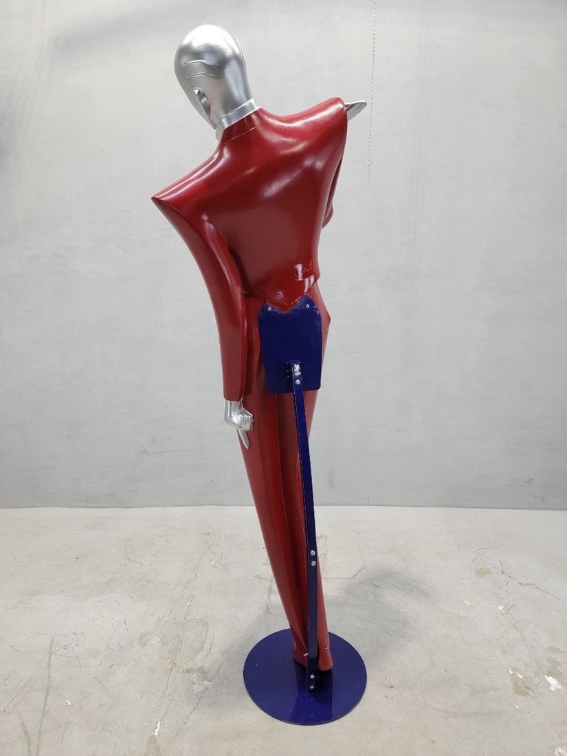 Vintage English Art Deco Revival Chrome & Resin LeGarcon Mannequin by Lindsey Balkweill - 3