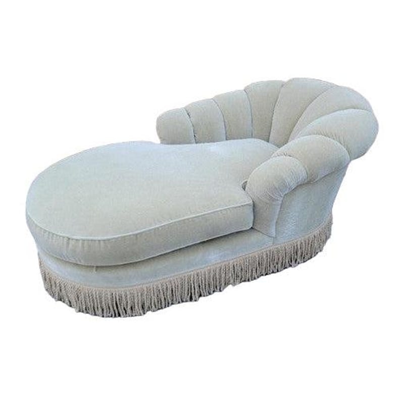 Vintage Marge Carson Style Channel Back Chaise Lounge Newly Reupholstered (1 of 8)