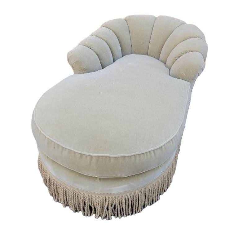 Vintage Marge Carson Style Channel Back Chaise Lounge Newly Reupholstered - 8