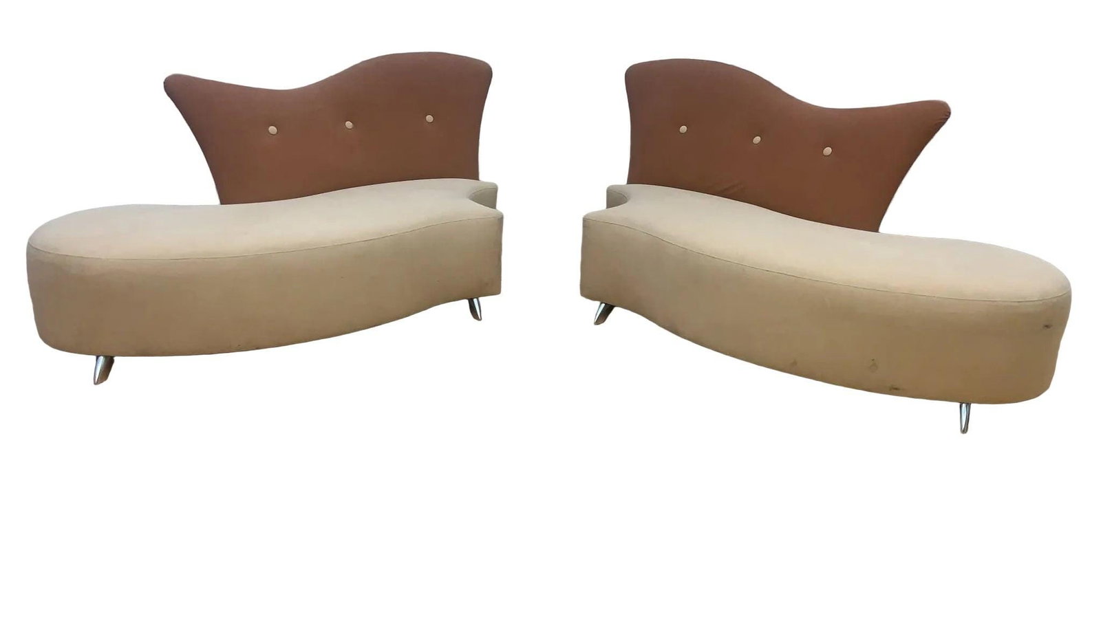 Postmodern Vladimir Kagan Style Serpentine Sofa Set - 8