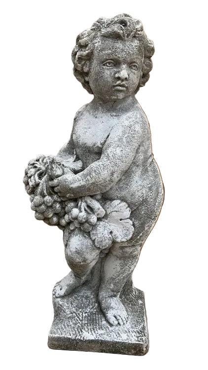 Vintage Neoclassical Style Cherub/Putti Garden Statue - 3