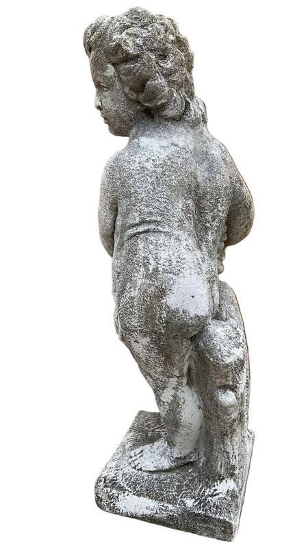 Vintage Neoclassical Style Cherub/Putti Garden Statue - 4