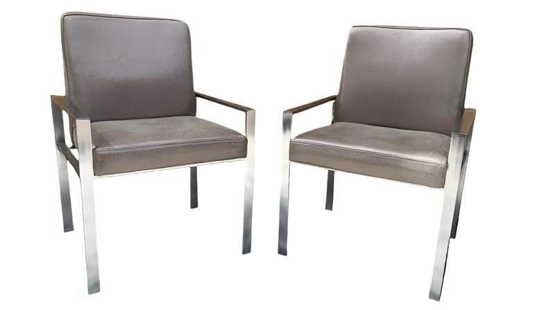 MCM Harvey Probber Style Chairs Newly Reupholstered- Pair (1 of 8)