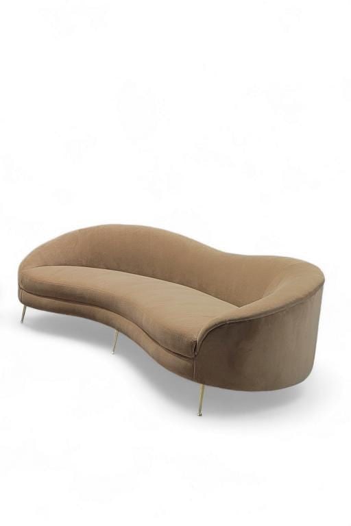 MCM Bruno Munari Style Curved Sofa Newly Reupholstered - 6