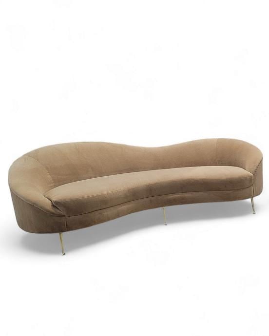 MCM Bruno Munari Style Curved Sofa Newly Reupholstered - 7